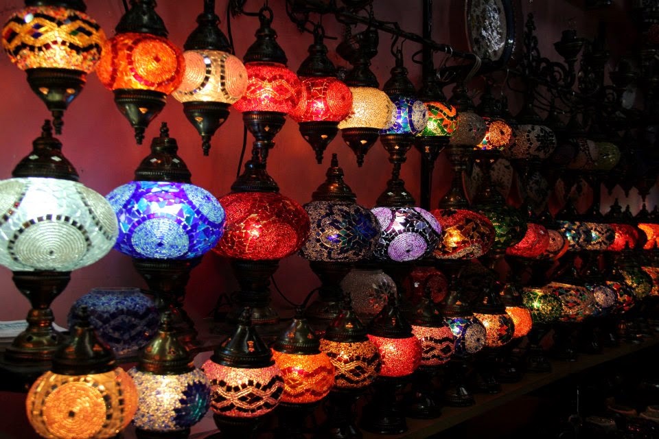Istanbul: Turkish lamps at Grand Bazar