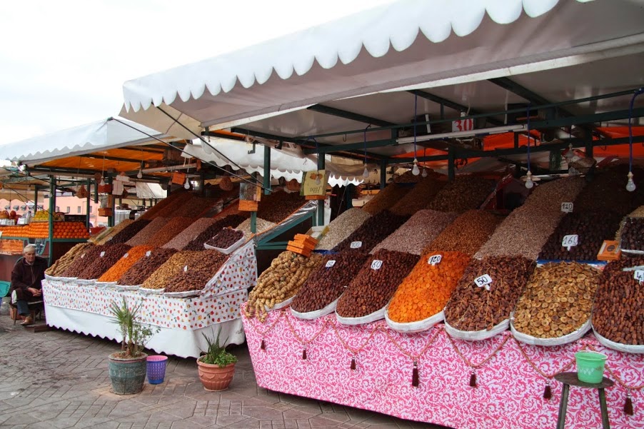 Marrakech: Dried fruits at Djemma El Fna