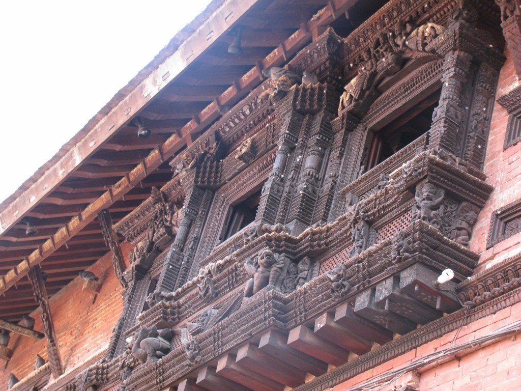 Carved wooden frames at Patan Square