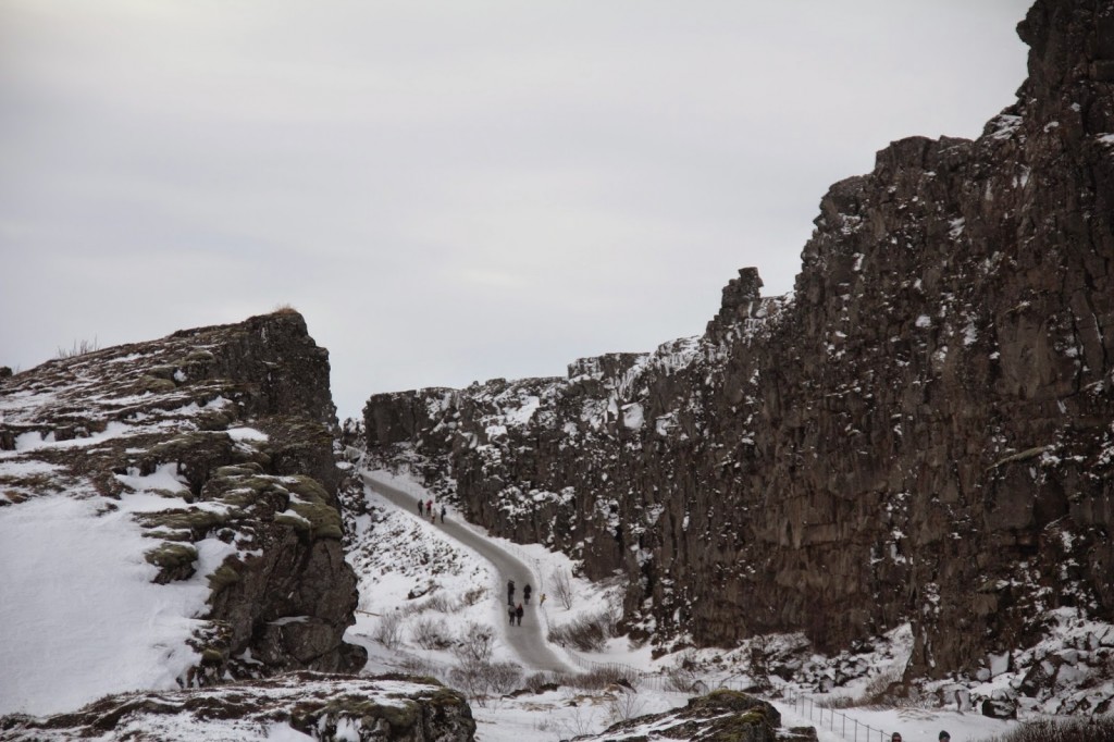 Walking 'between' the two tectonic plates