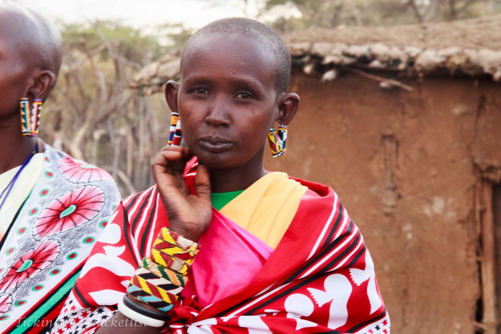 Maasai lady adorned with handmade bead jewellery
