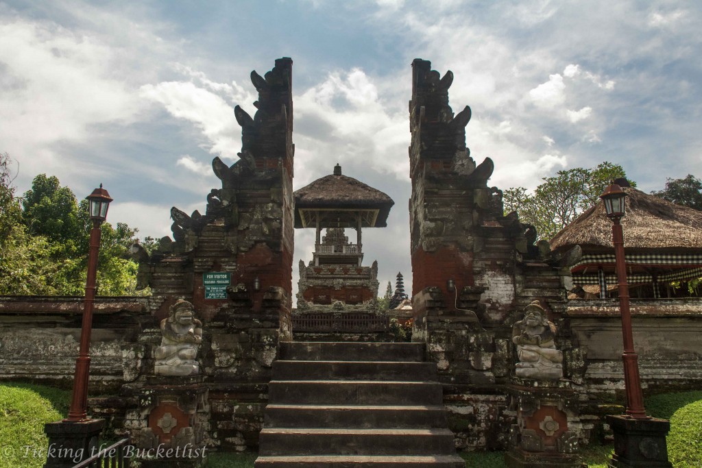 Entering the first courtyard of Taman Ayun