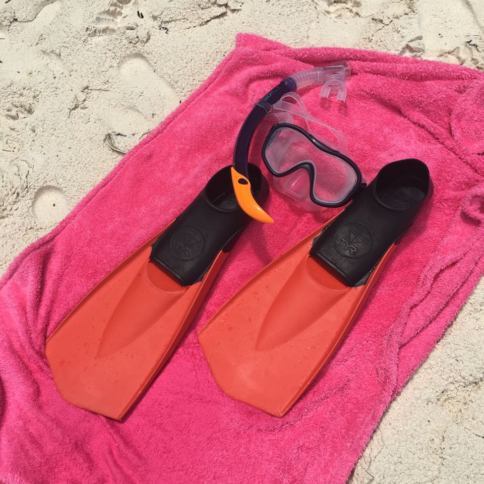 Our very own snorkeling gear...