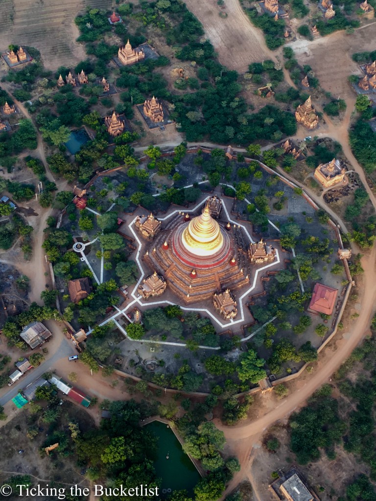 Dhammayazika from above...the only temple with five spokes!