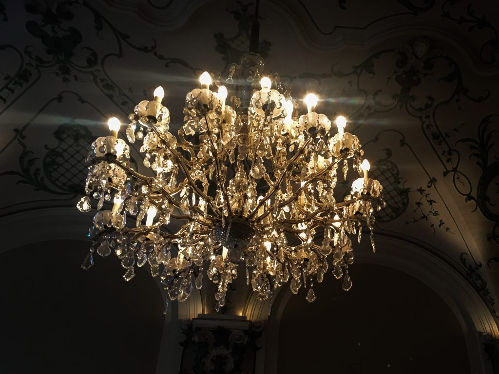 Sparkling chandeliers